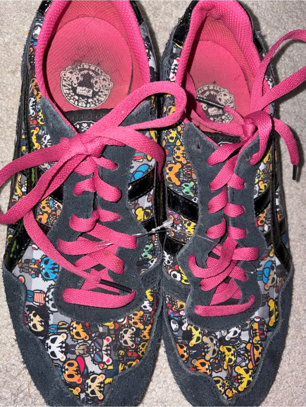 Onitsuka Tiger x Tokidoki Serrano Graphic Sneakers Wms 10 Black Pink Streetwear